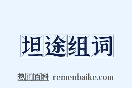 坦途组词是什么意思的图片